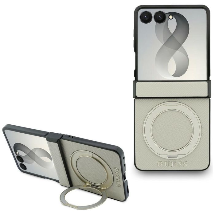Guess nakładka HC Magnetic Ring Stand Grained PU Classic Logo do Samsu