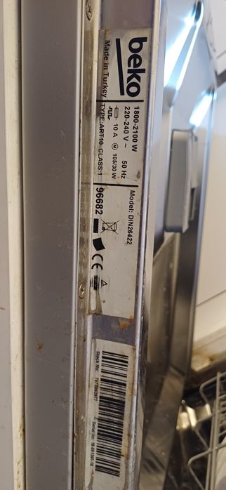 Zmywarka beko pod zabudowę 60cm DIN 26422