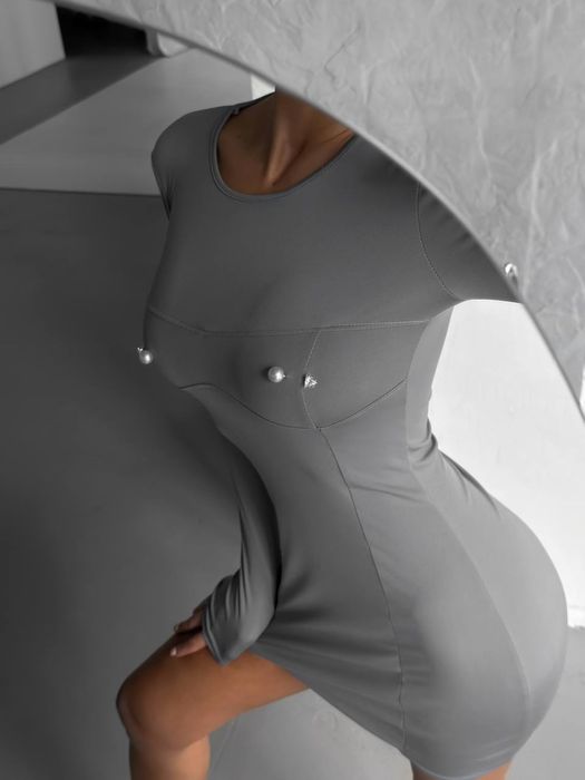 Коротка сукня жіноча з пірсингом/платье с пирсингом мини