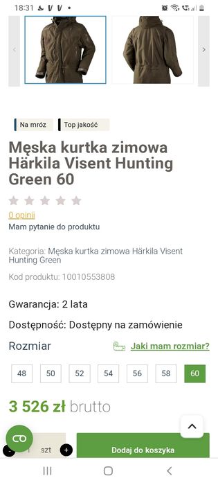 Harkila Kurtka zimowa model Visent roz 56