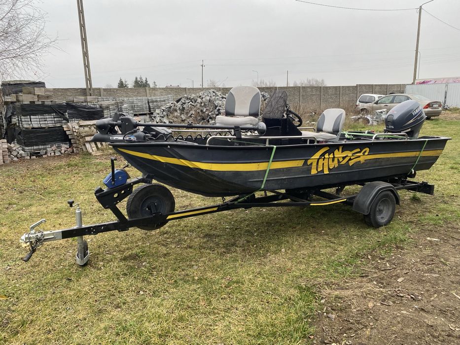 Łodka wędkarska aluminiowa yamaha 25km