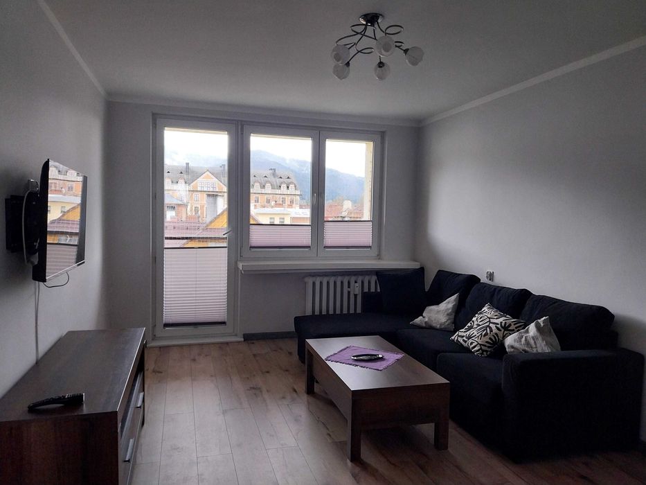 Mieszkanie 46 m² w centrum Zakopanego, blisko Krupówek z widokiem na Giewont