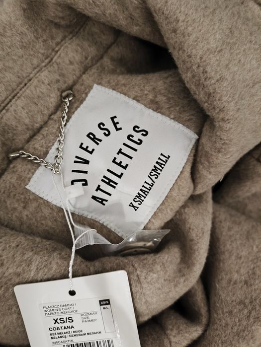 DIVERSE, Płaszcz damski COATANA, beż NOWY s/m