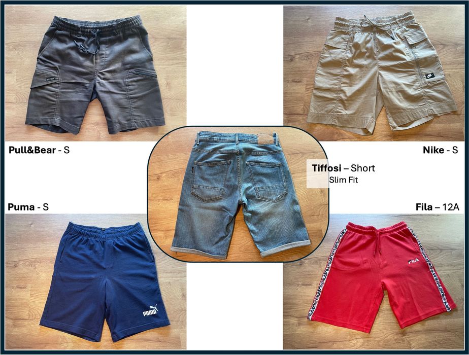 (5) Calções 12/14 anos Tiffosi, Nike, Puma, Fila, Pull & Bear