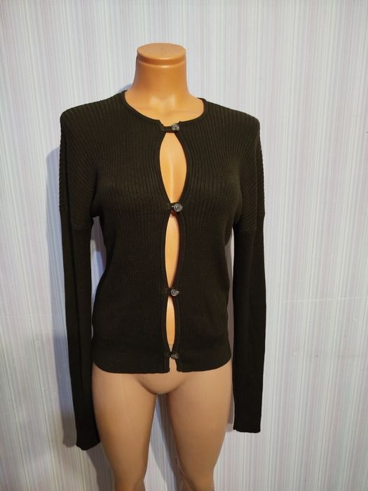 Кардиган Boohoo в стиле Pinterest / Chocolate Ribbed Top / Размер S