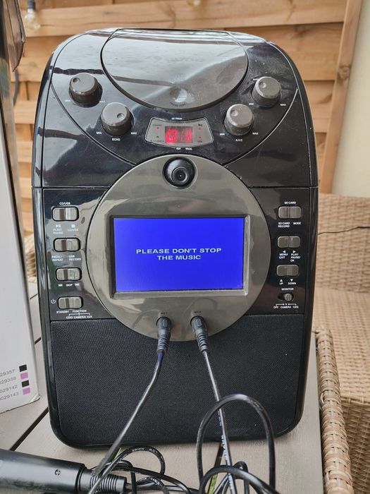 Głośnik karaoke odtwarzacz USB 2 mikrofony