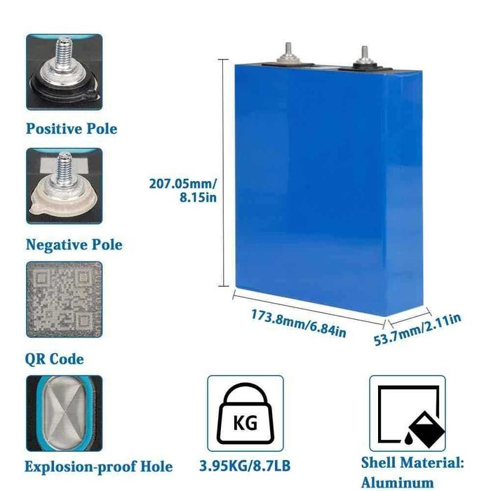 LISHEN 202Ah LiFePO4 3.2V