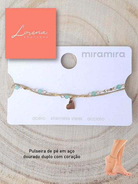 Pulseira de pé em aço