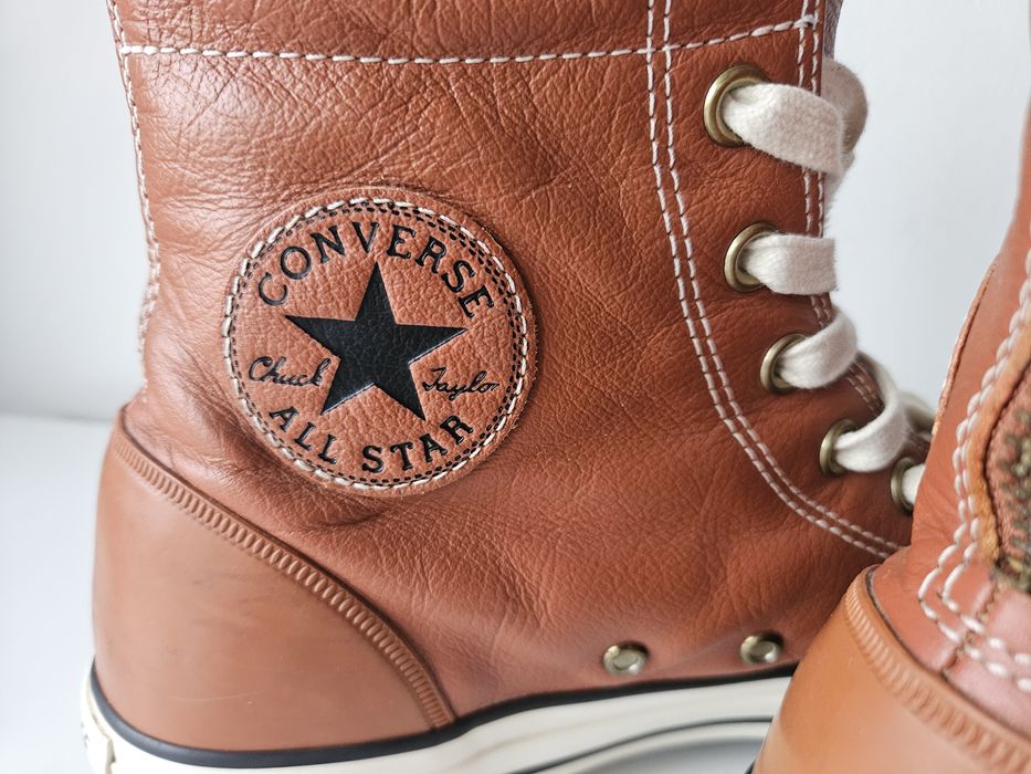 Converse trampki wysokie ocieplane- skóra naturalna