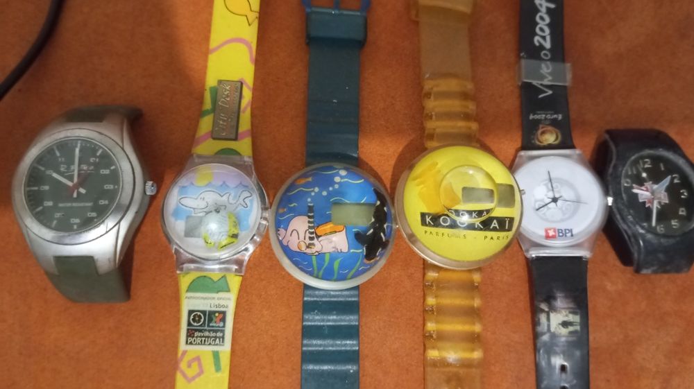 Relógios vários venda conjunta ou unitária preço por unidade