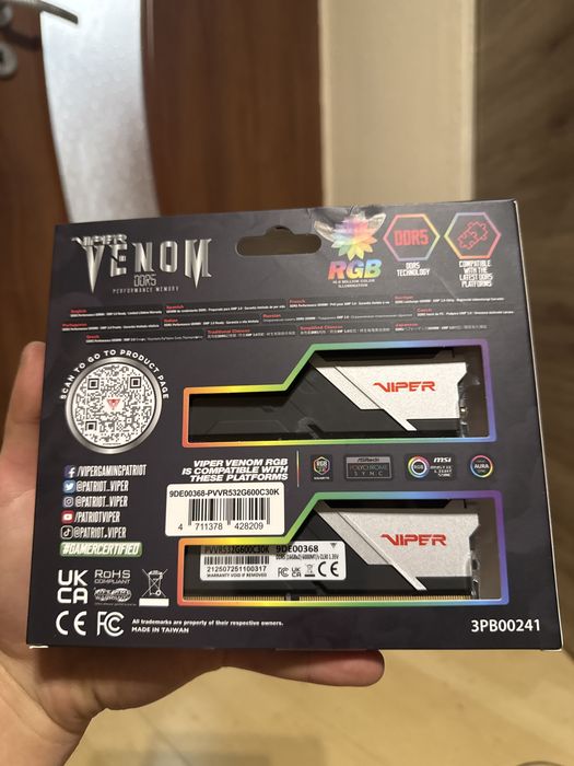 Viper Venom ddr5 32GB 6000Mhz CL30