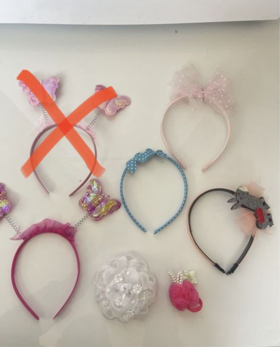 Обруч ободок для девочки медуза принцесаа бантик розовый зайчик бабочк