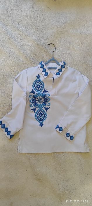 Вишиванка хлопчик (бісер,  4-5р) розмір 110-116