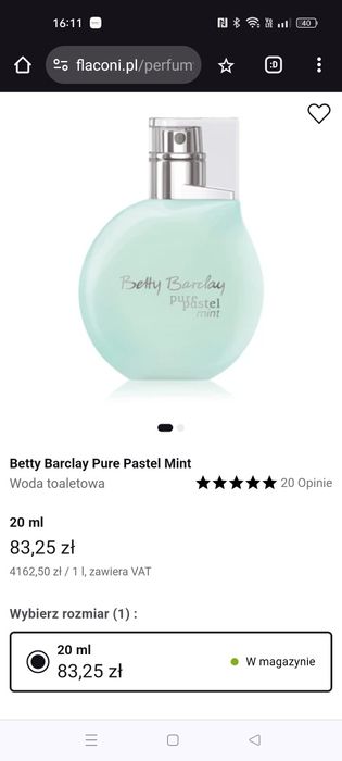 Nowe perfumy Betty Barkley pastel mint