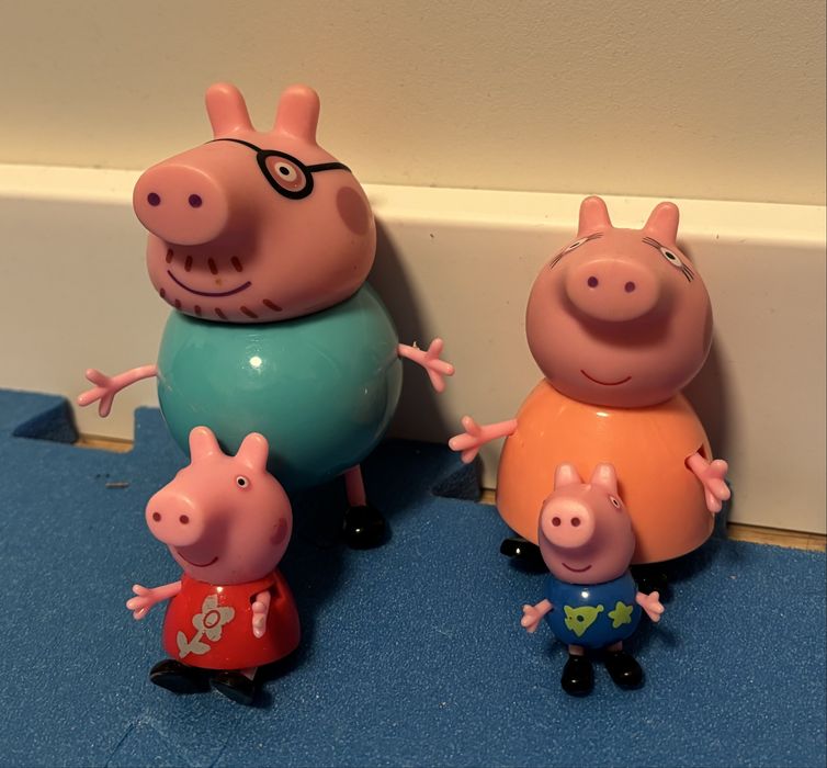 Oryginalna zestaw rodzina świnka peppa pig tata mama george