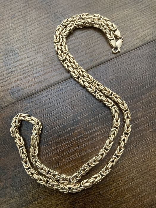 Złoty łancuszek męski 585 14K splot królewski 32,5g 64cm Włoski