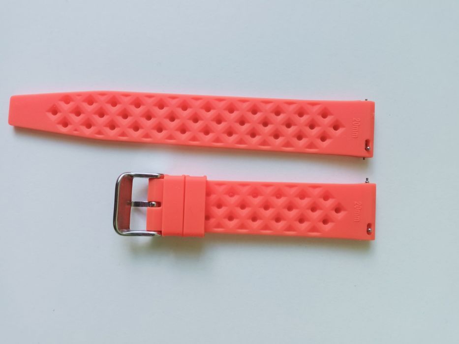 Oddychający pasek pomarańczowy do zegarka 20mm + teleskopy