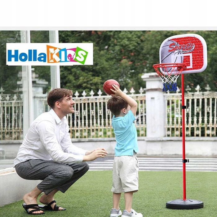ZESTAW do gry w kosza Koszykówka DLA DZIECI 80-145cm PIŁKA pompka
