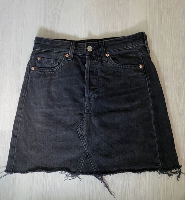 Czarna jeansowa spódniczka  H&M  roz. 34