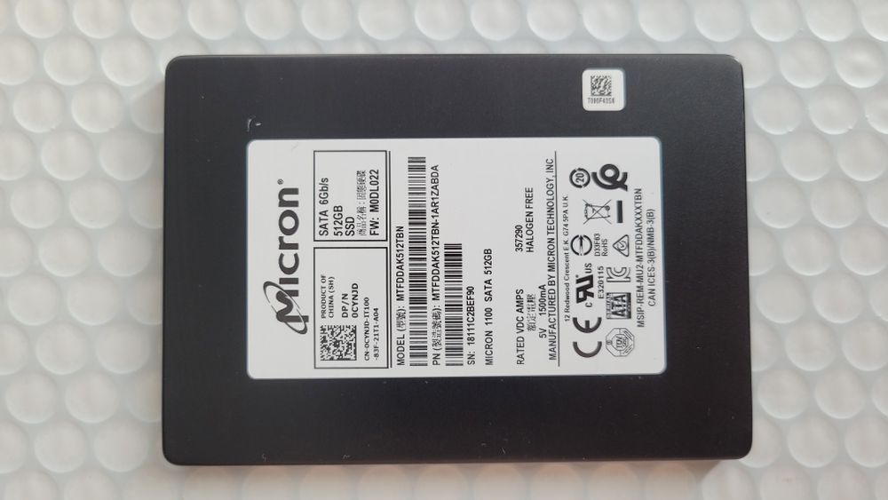 512gb Micron ssd sata 2,5" (98% здоров'я)