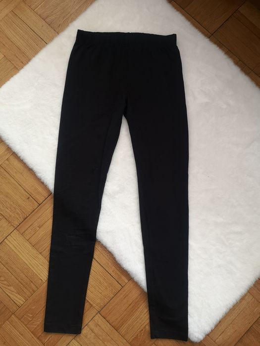Czarne bawełniane legginsy