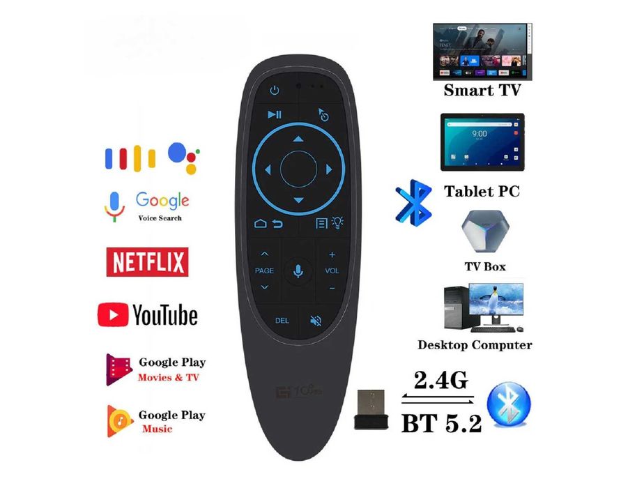 Пульт G10S Pro BT, аэромышь (Air mouse)