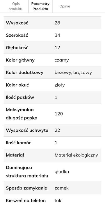 Nowa mała torba shopper podróżna EGO ekoskóra