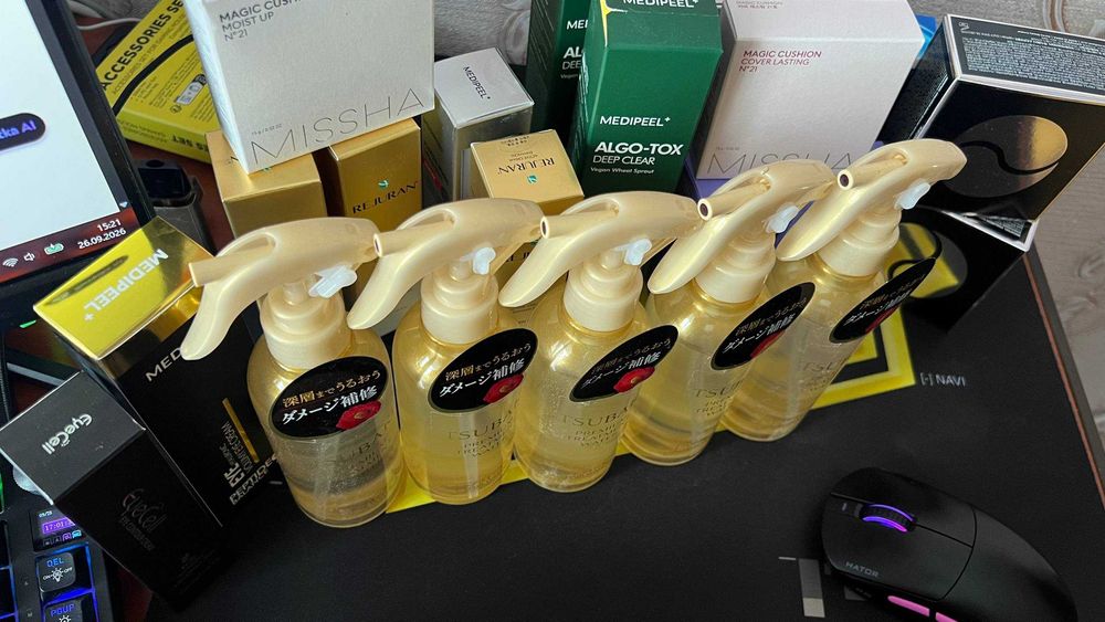 Спрей для захисту й відновлення волосся tsubaki premium repair hair water 210ml