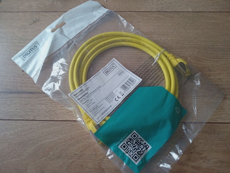 3x Patchcord 2m kat. 6A S/FTP 100% CU LSZH RJ45 Ethernet Digitus