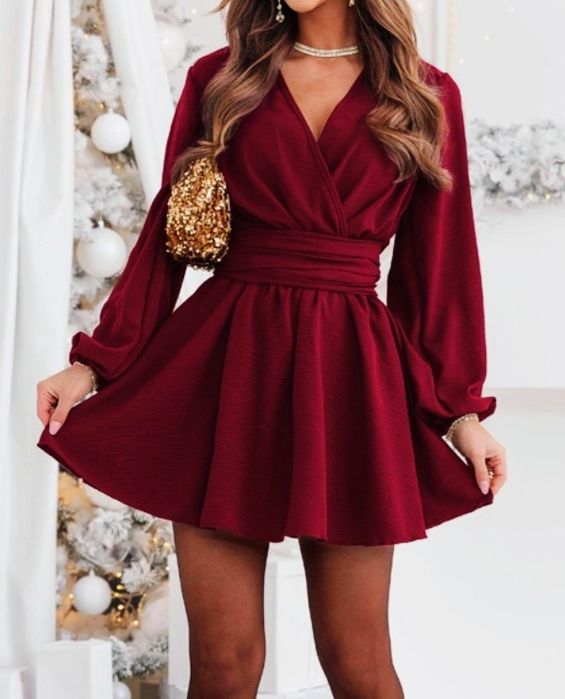 Sukienka kombinezon Pakuten bordowa