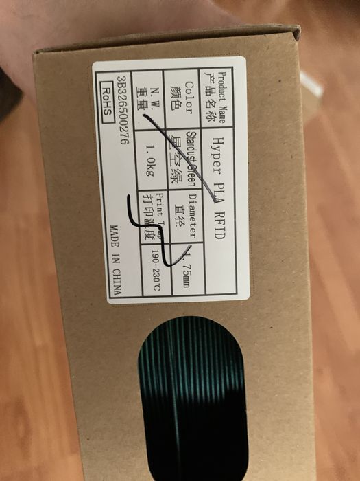3D printing Used filament from Creality Stardust Hyper PLA with RFID: • Stardust Orange • Stardust Green • Stardust Yellow