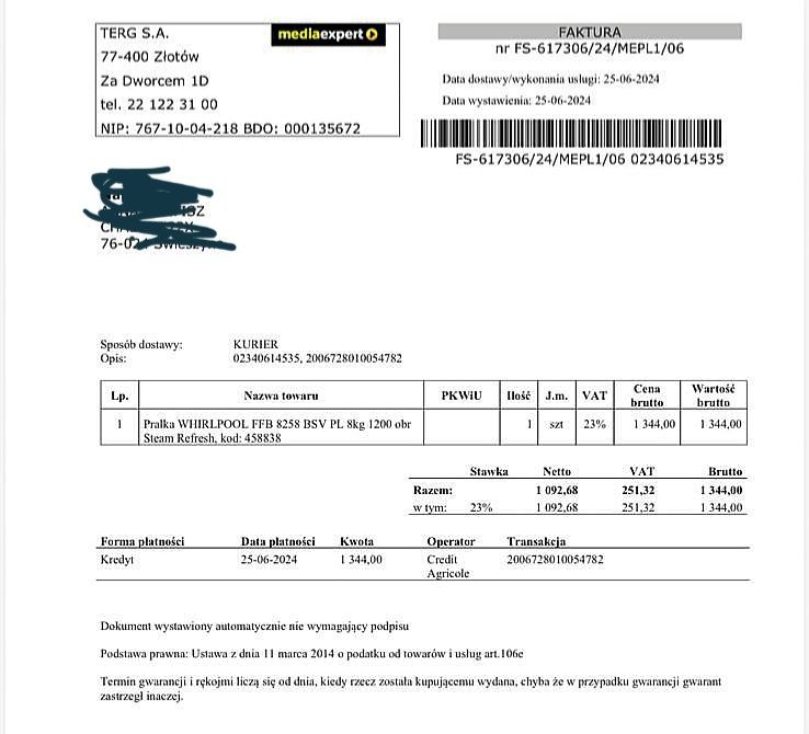Pralka Whirpool  FFB  8258 BSV 8kg