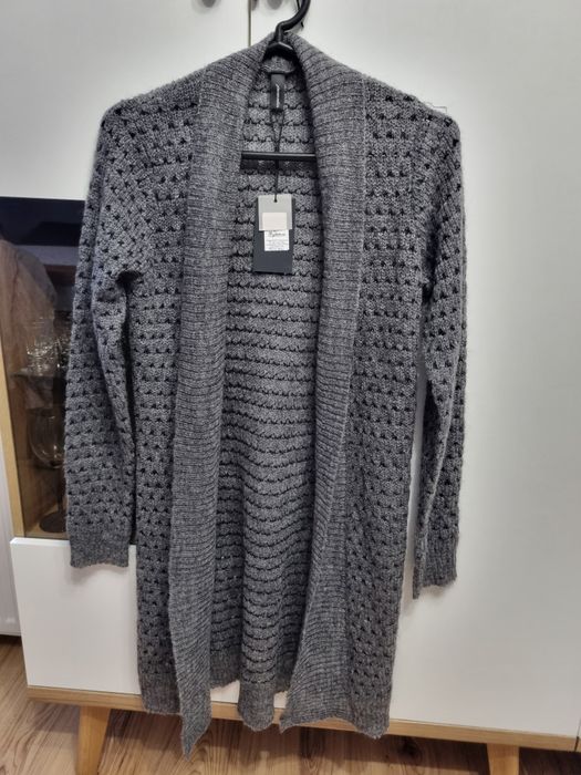 Kardigan sweter S 36 Soya nowy wełna