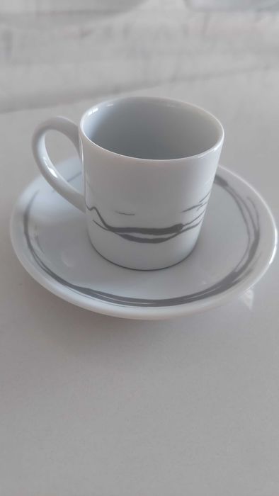 Conjunto de 6 chávenas de café Vista Alegre prata NOVO