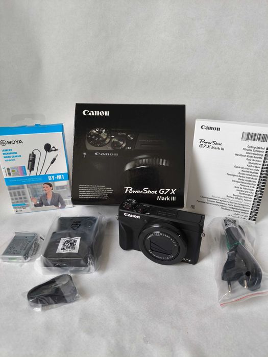 Фотоапарат Canon PowerShot G7 X Mark III Black + мікрофон