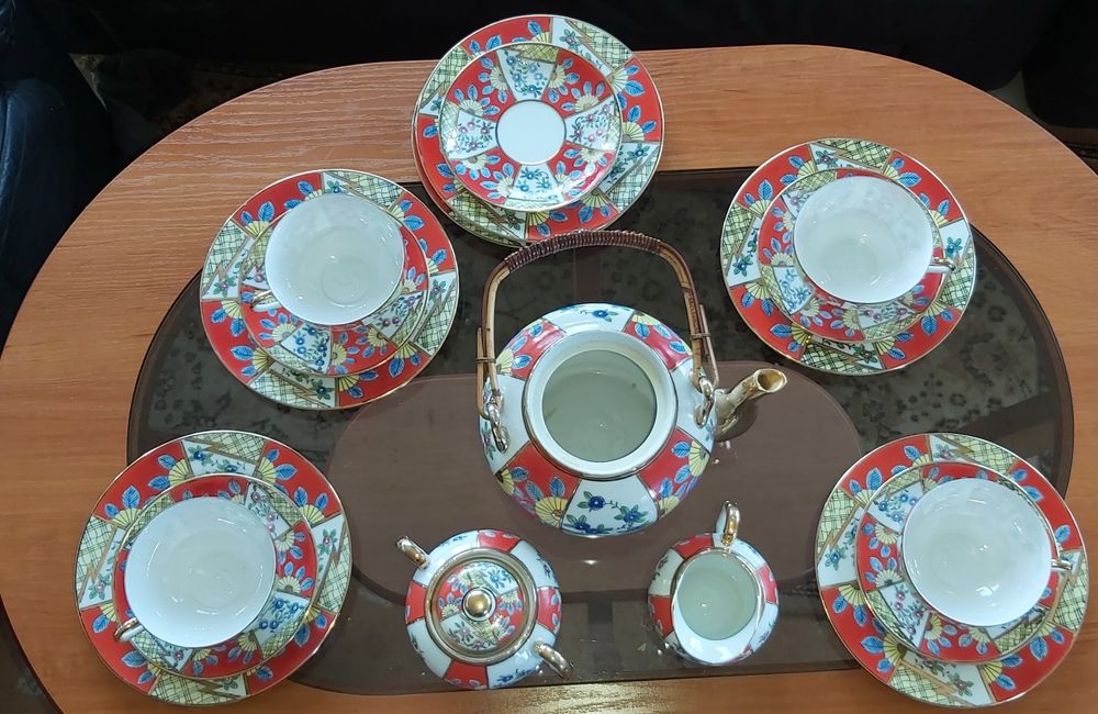 Serwis do herbaty, japońska cienka porcelana