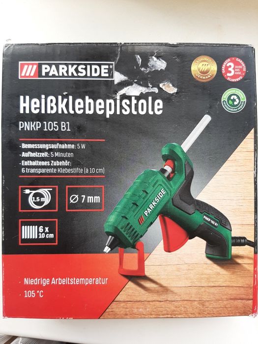 Клейовий пістолет Parkside зі змінними стрижнями