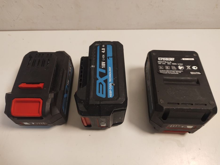 Erbauer akumulatory 4Ah zestaw 3sztuki USZKODZONE