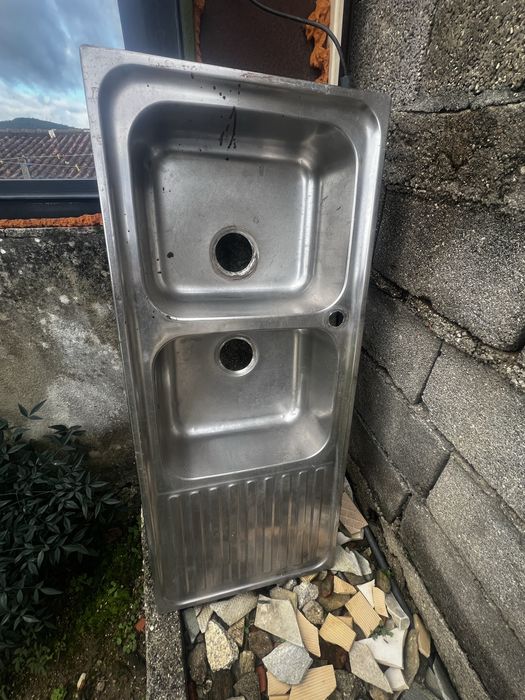 Banca de inox dois pios