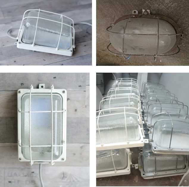 Oprawy lampy przemysłowe loft pracownia renowacji PRL OMP-125 OPH-400