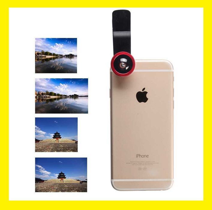 НАЙКРАЩА ПРОПОЗИЦІЯ! Набір об’єктивів 3-в-1 для смартфона, макро...