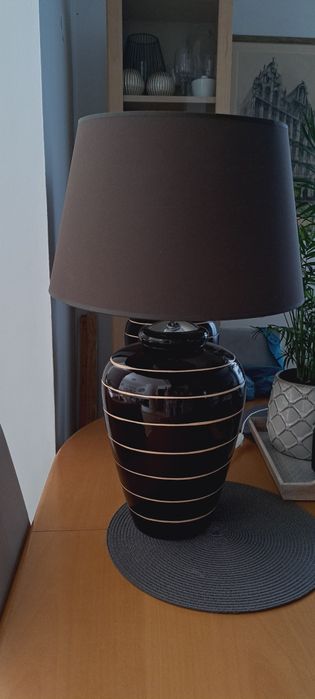 Lampy stołowe 2 szt., wys. 64cm, brązowe