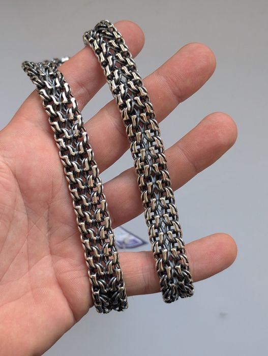 Срібний ланцюжок 130г масивна чоловічий  мужская серебряная цепочка 9