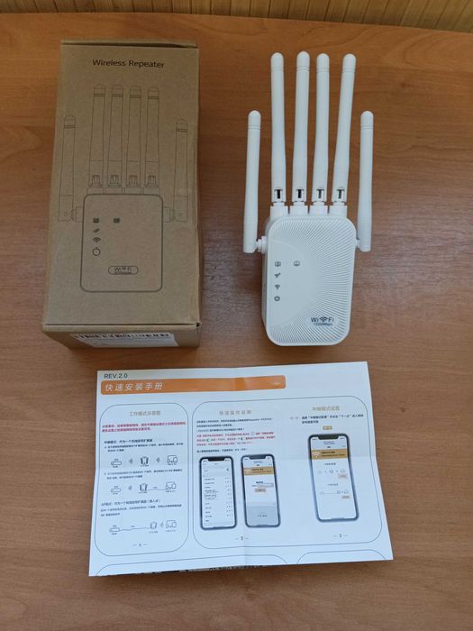 Усилитель сигнала WiFi 6 1200 мбит/с Репитер с функцией роутер!