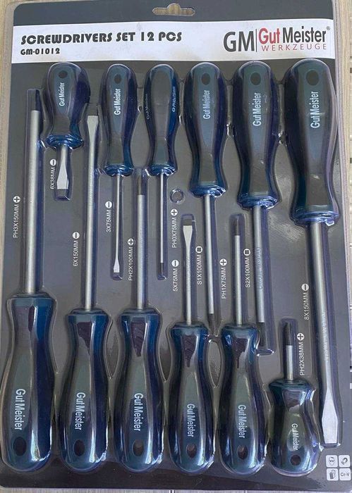 Набор отверток 12шт Gut Meister GM-01012. Набір викруток. Отвертки