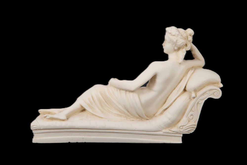 Escultura de Paulina Bonaparte em alabastro