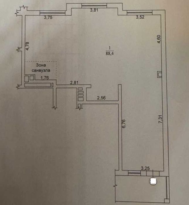 Оренда торгового фасадного приміщення 1 поверх 89м2 ЖК Нивки Парк