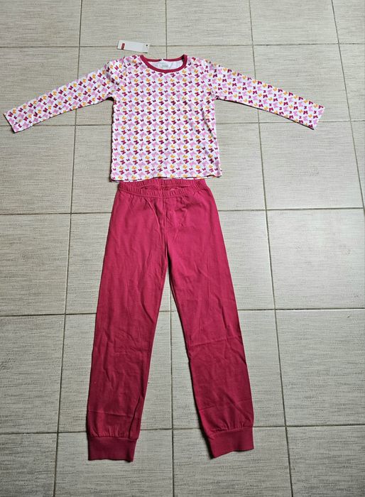 bawełniana dwuczęściowa piżamka w motylki Name It 128 nowa z metką