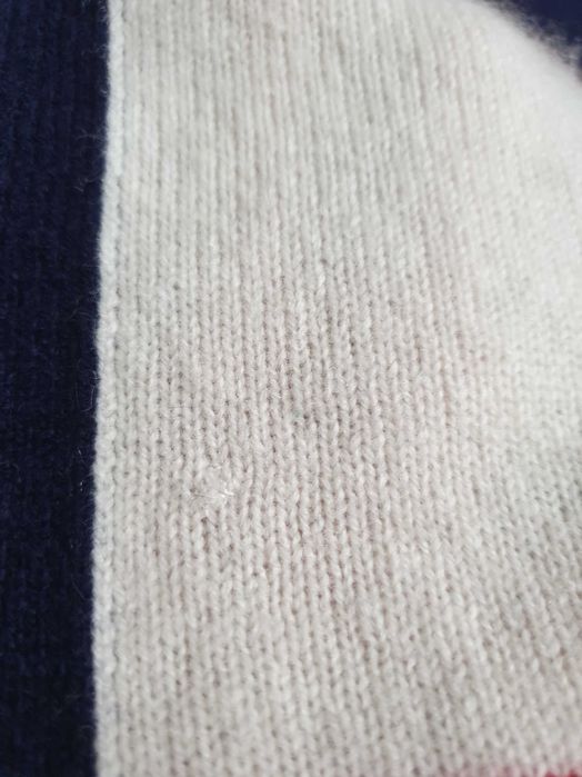 Granatowy sweter vintage 100% wełna jagnięca geelong L