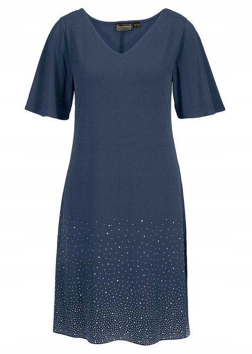 B.P.C sukienka granat z ozdobnymi kamykami 36/38